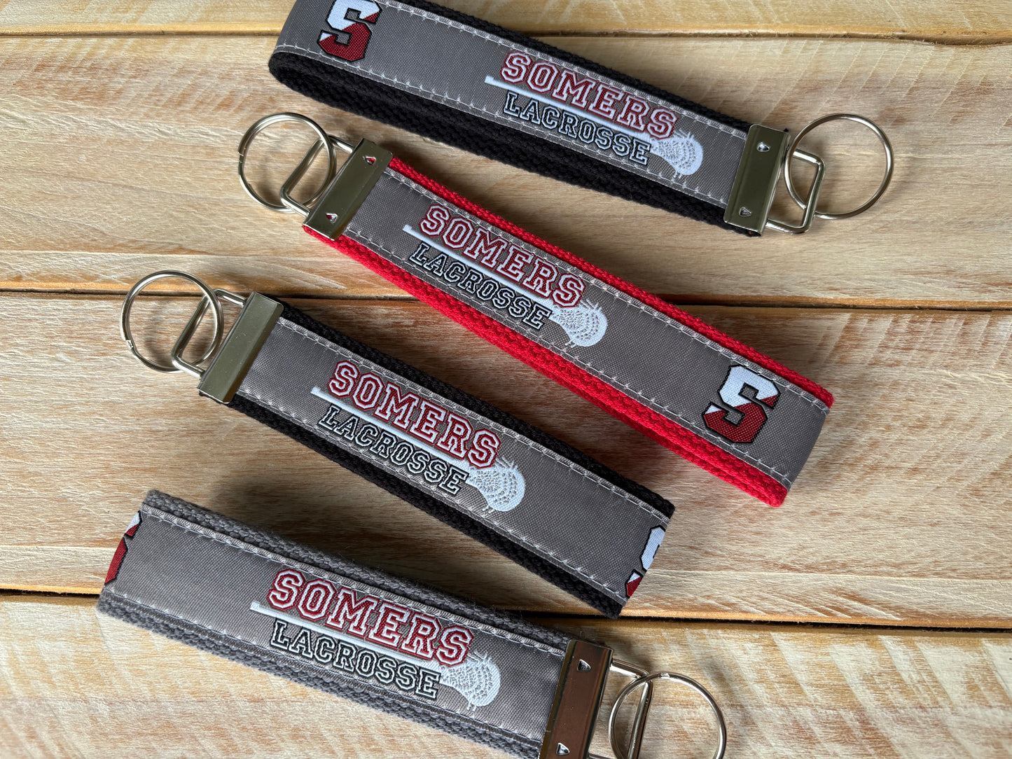 Somers Lacrosse Ribbon Key Chains