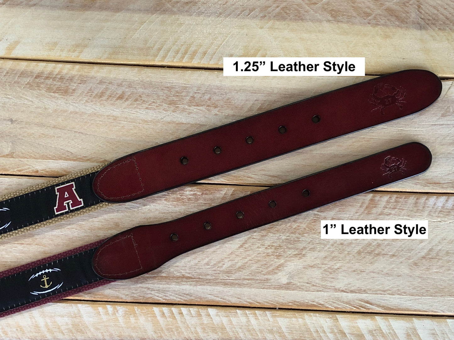 Somers Red Lacrosse Ribbon Leather Belt