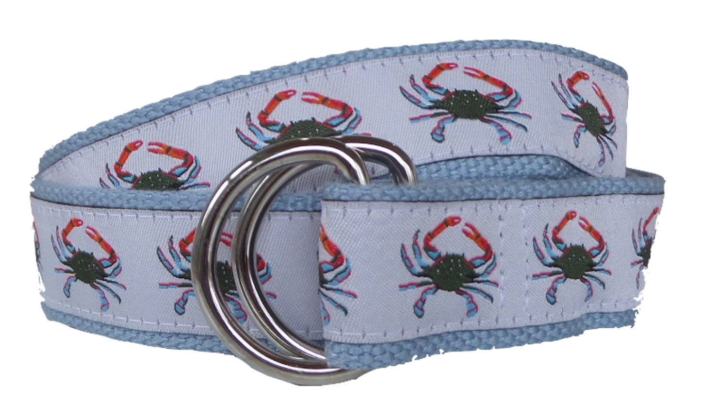 Blue Crab D-Ring Belt