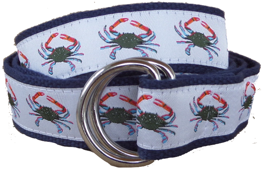 Blue Crab D-Ring Belt