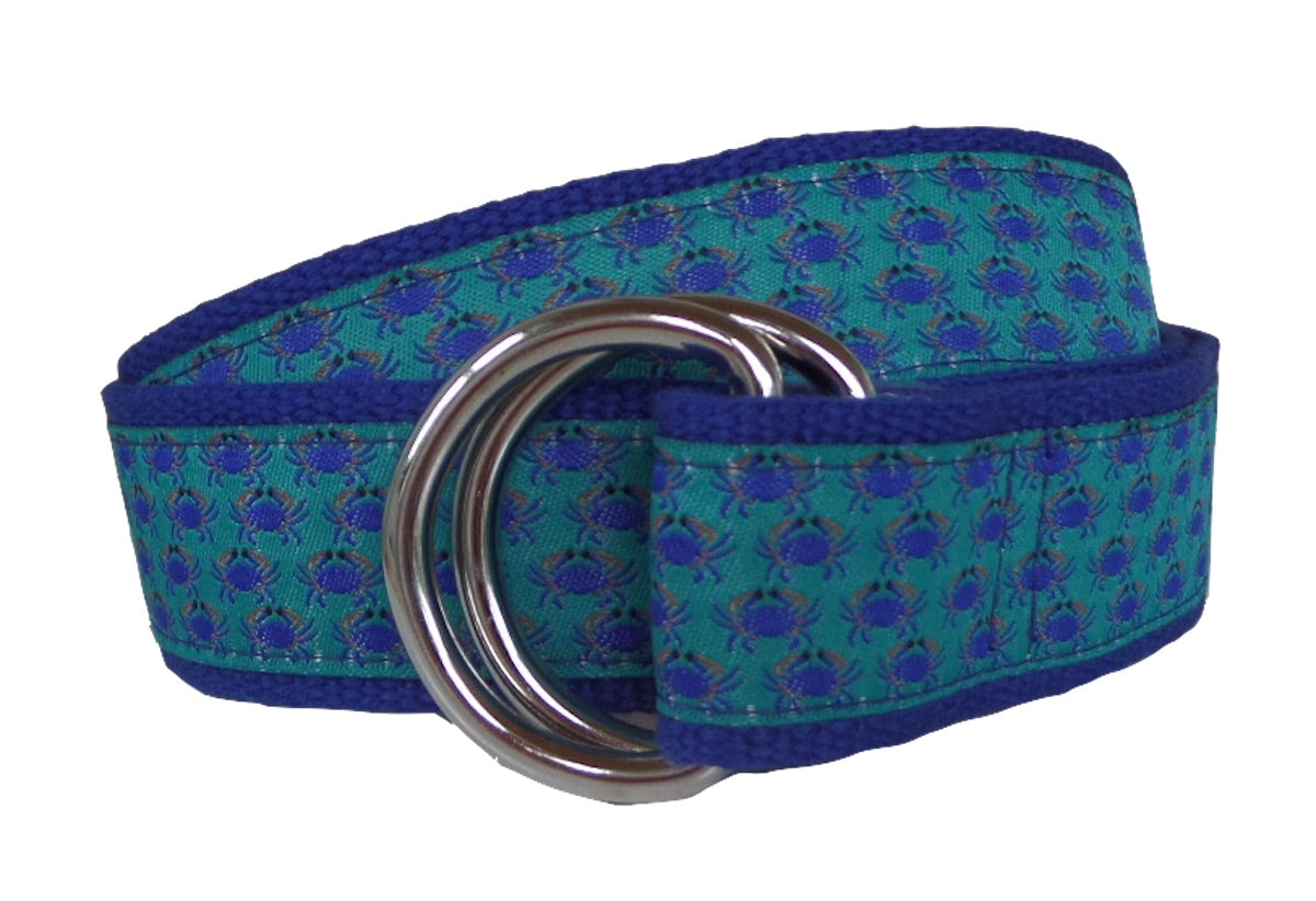 Blue Crab School D-Ring Belt