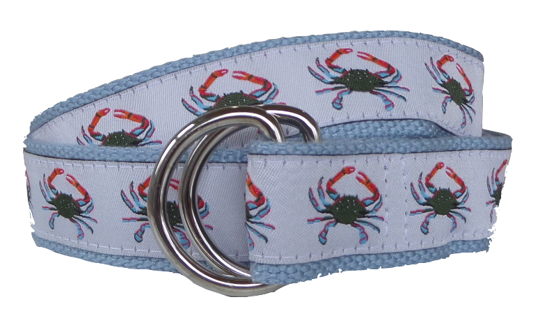 Blue Crab D-Ring Belt