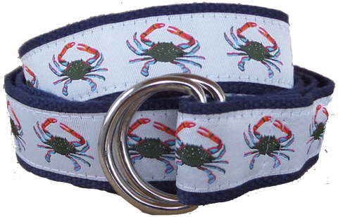 Blue Crab D-Ring Belt