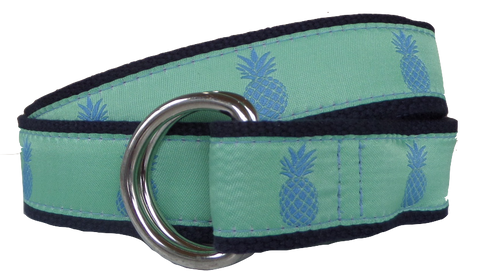 Blue Pineapple D-Ring Belt