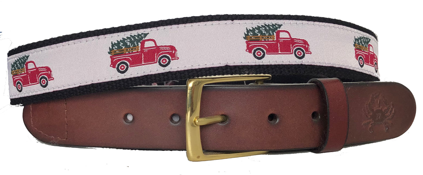 Christmas Holiday Leather Belt