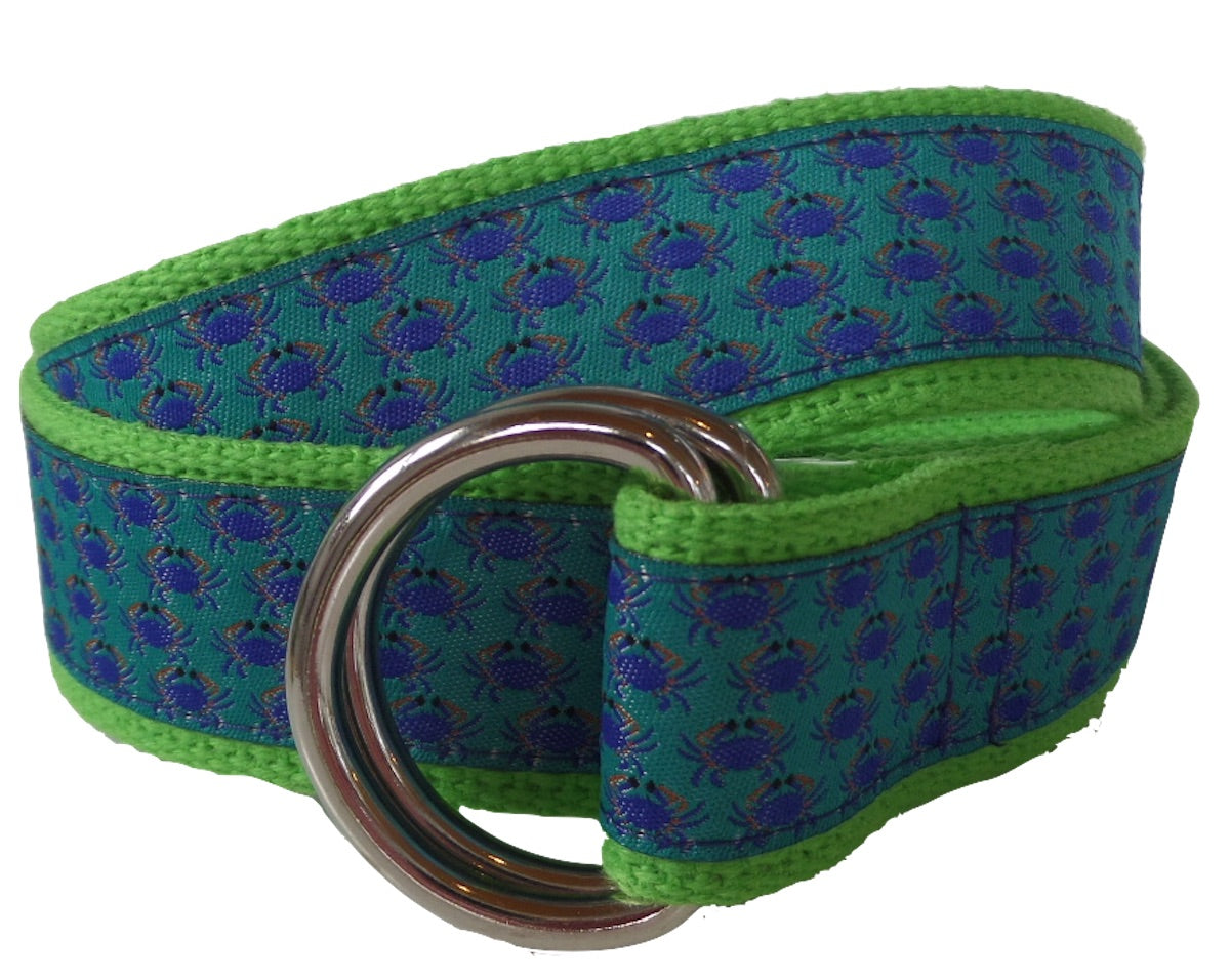 Blue Crab School D-Ring Belt