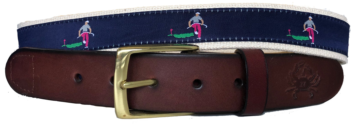 Frustrated Golfer Leather Belt