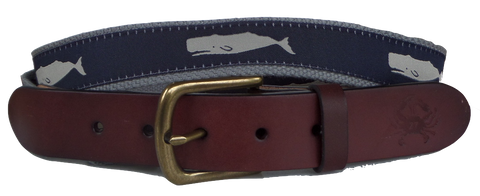 Gray Whale Leather Belt