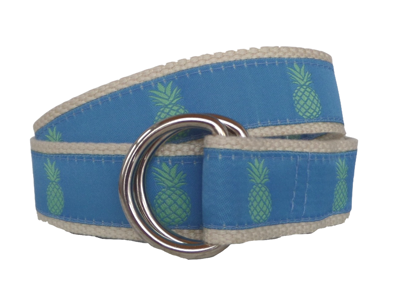 Green Pineapple D-Ring Belt
