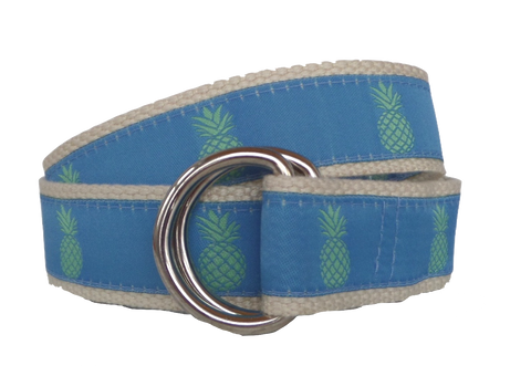 Green Pineapple D-Ring Belt