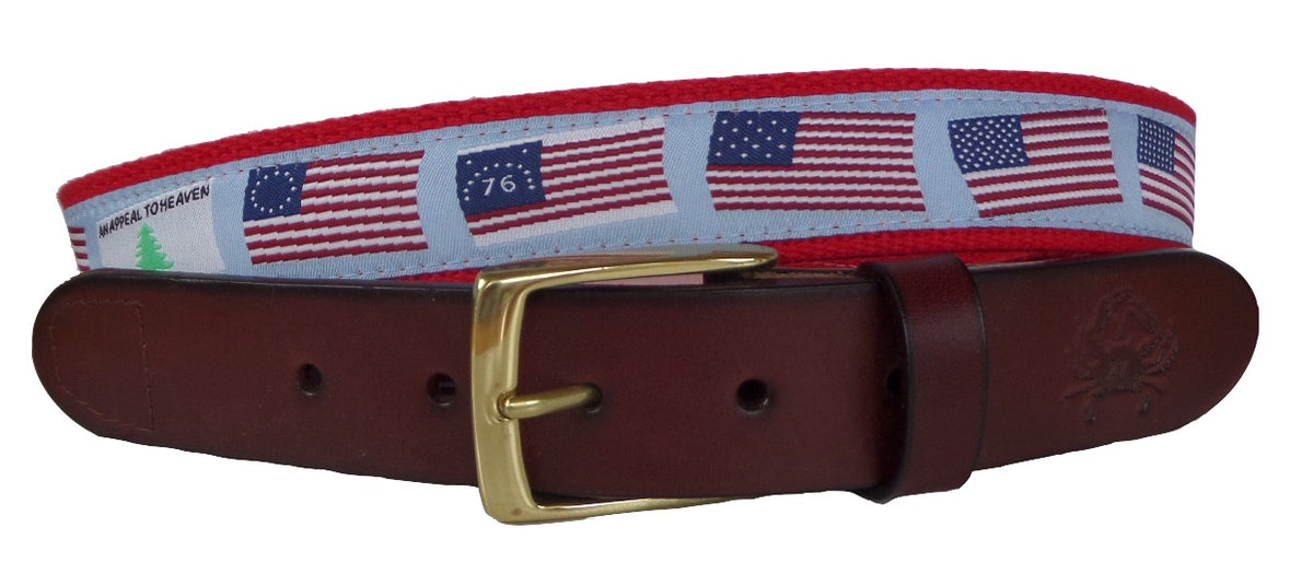 American Flag Leather Belt