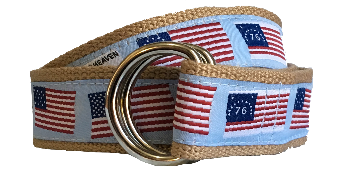 History of the American Flag D-Ring Belt