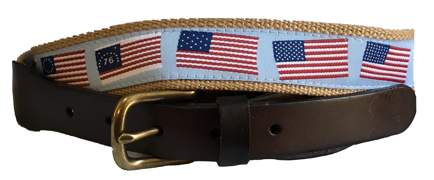 History of the American Flag Leather Belt