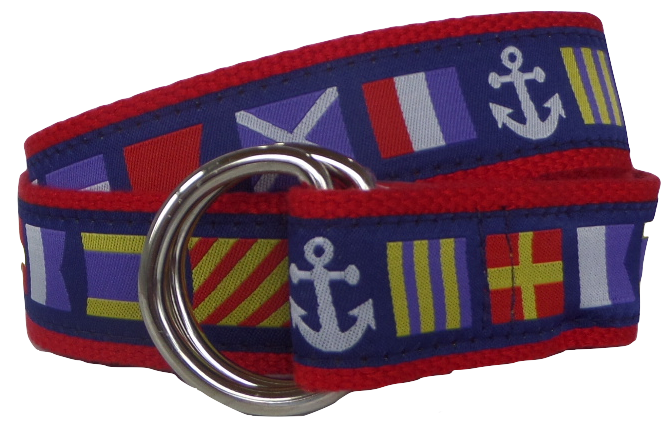 Nautical Flag D-Ring Belt