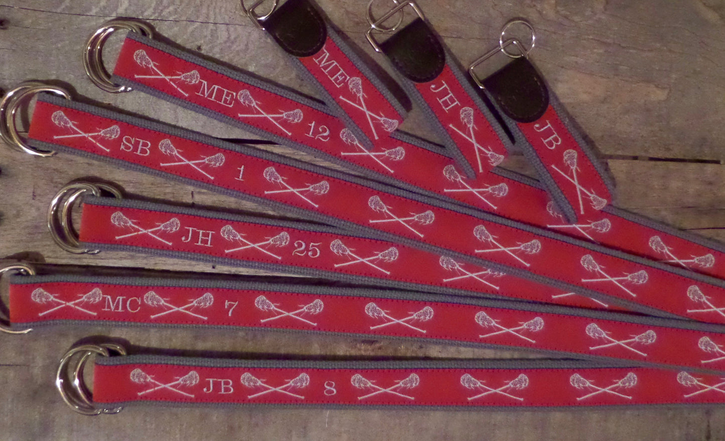 Team Lacrosse Belts with Stocked Ribbon