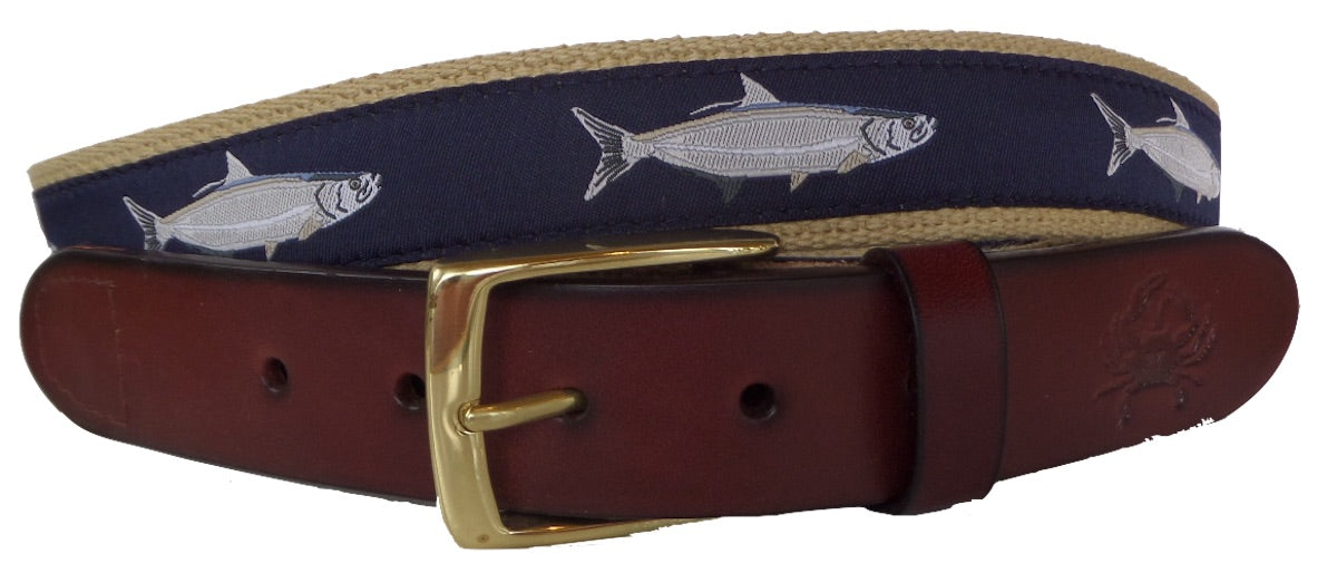 Tarpon Fish Leather Belt