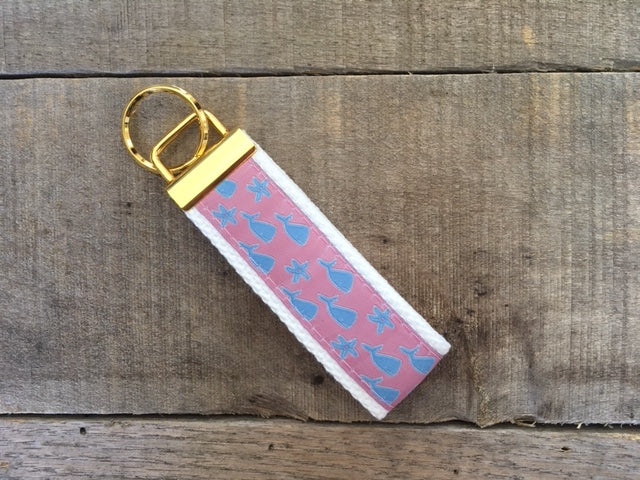 Whales and Starfish Key Chain