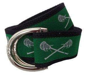 Green Lacrosse D-Ring Belt
