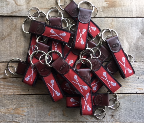 Stocked Ribbon/Custom Made/Lacrosse Team Key Chain