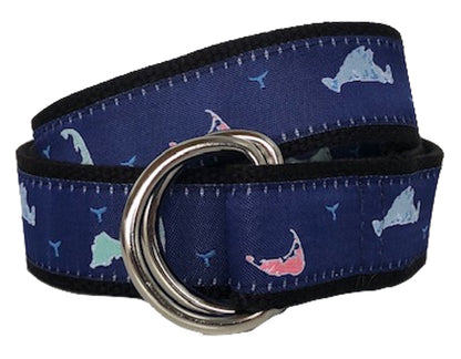 3 Island Leather Belt: Martha's Vineyard, Nantucket and Cape Cod