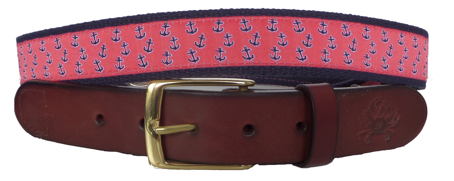 Anchors Away Leather Belt