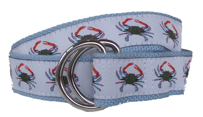 Blue Crab D-Ring Belt