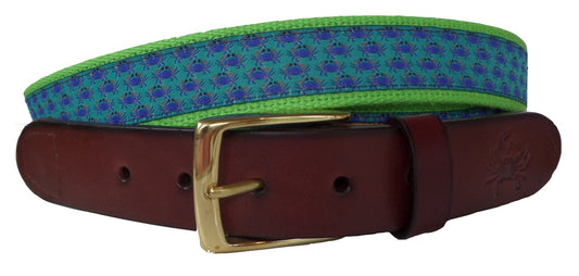 Blue Crab School Leather Belt