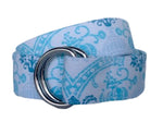 Blue Lace Fabric Belt