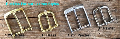 Blue Checkered Leather Belt