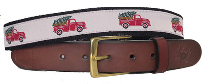 Christmas Holiday Leather Belt