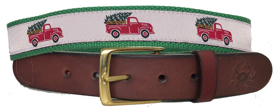 Christmas Holiday Leather Belt
