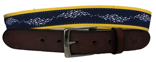 School of Fish Leather Belt