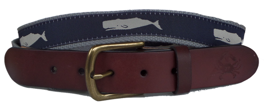 Gray Whale Leather Belt