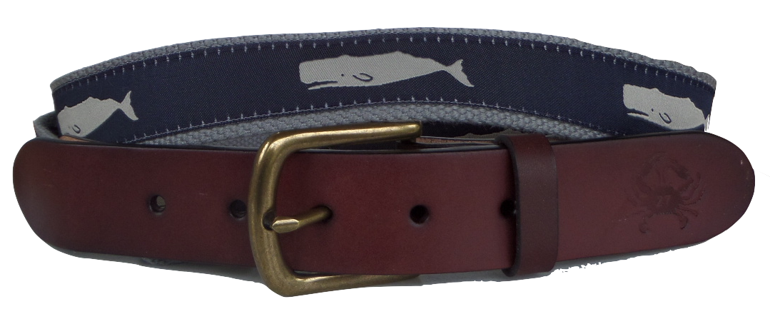 Gray Whale Leather Belt