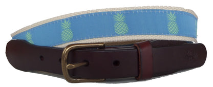 Green Pineapple Leather Belt