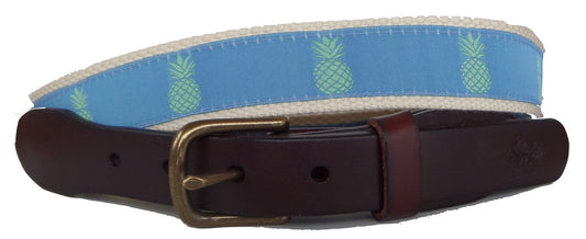 Green Pineapple Leather Belt