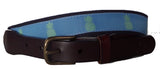 Green Pineapple Leather Belt