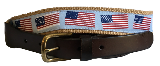 History of the American Flag Leather Belt