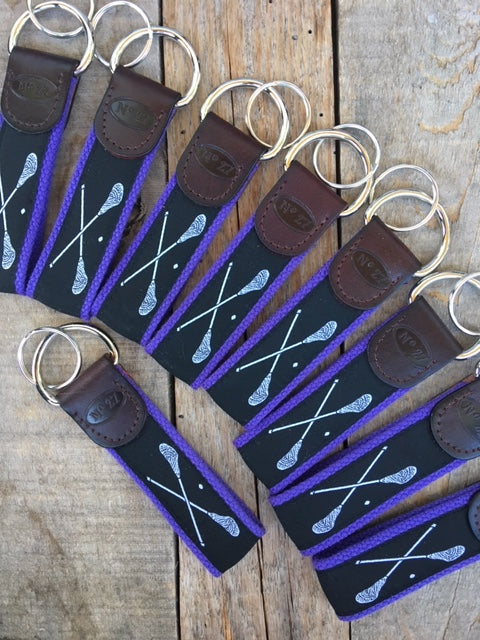 Black and White Lacrosse on Purple/Custom Made