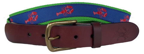Lobster Bright Green Leather Belt