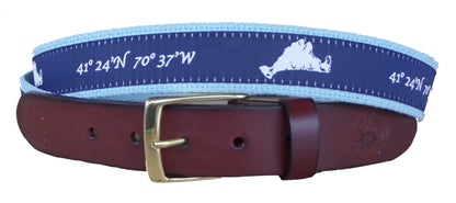 Martha's Vineyard Island Leather Belt