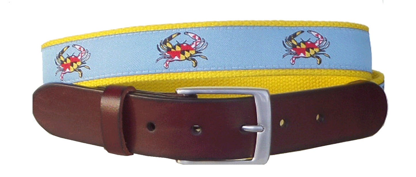 Maryland Crab Leather Belt