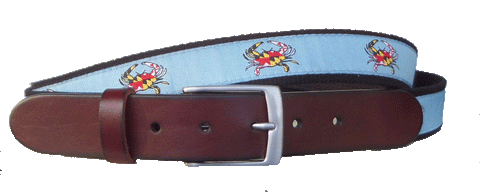 Maryland Crab Leather Belt