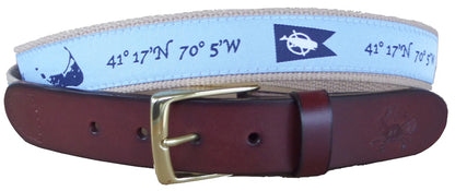 Nantucket Island Leather Belt