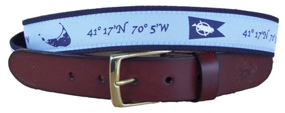Nantucket Island Leather Belt