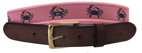 No27 Signature Crab Leather Belt