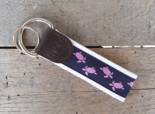 Pink Sea Turtle Key Chain