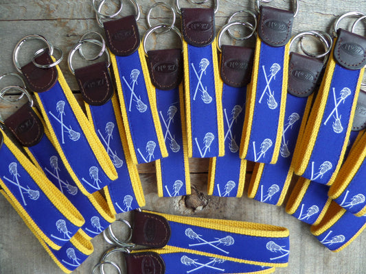 Royal Lacrosse on Yellow Webbing / Team Colors / Custom Made