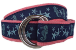 Seahorse and Starfish D-Ring Belt