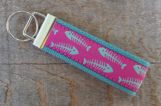 Seafoam Green Bonefish Key Chain